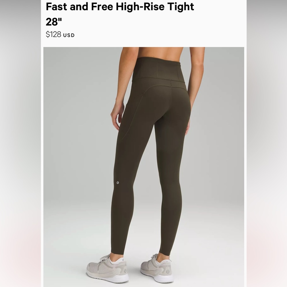 Lululemon Fast & Free High Rise Leggings